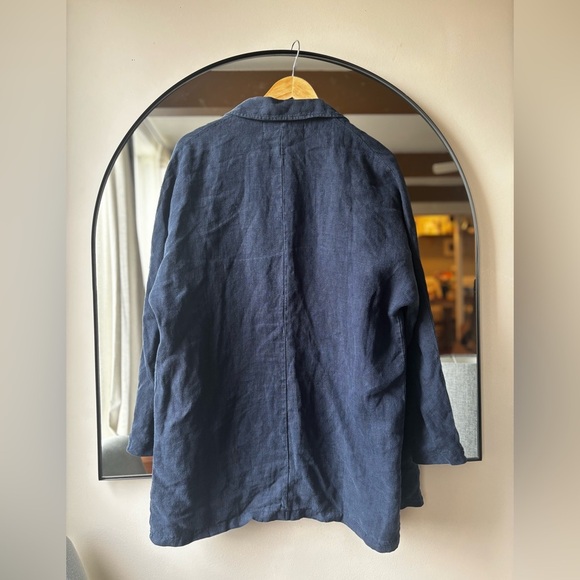 Linenfox Dark Blue Women's Blazer - Picture 4 of 5